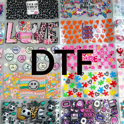 Custom DTF Transfer Film, Ready to Press DTF For Transfer on T-shirt, Sweatshirt, png file