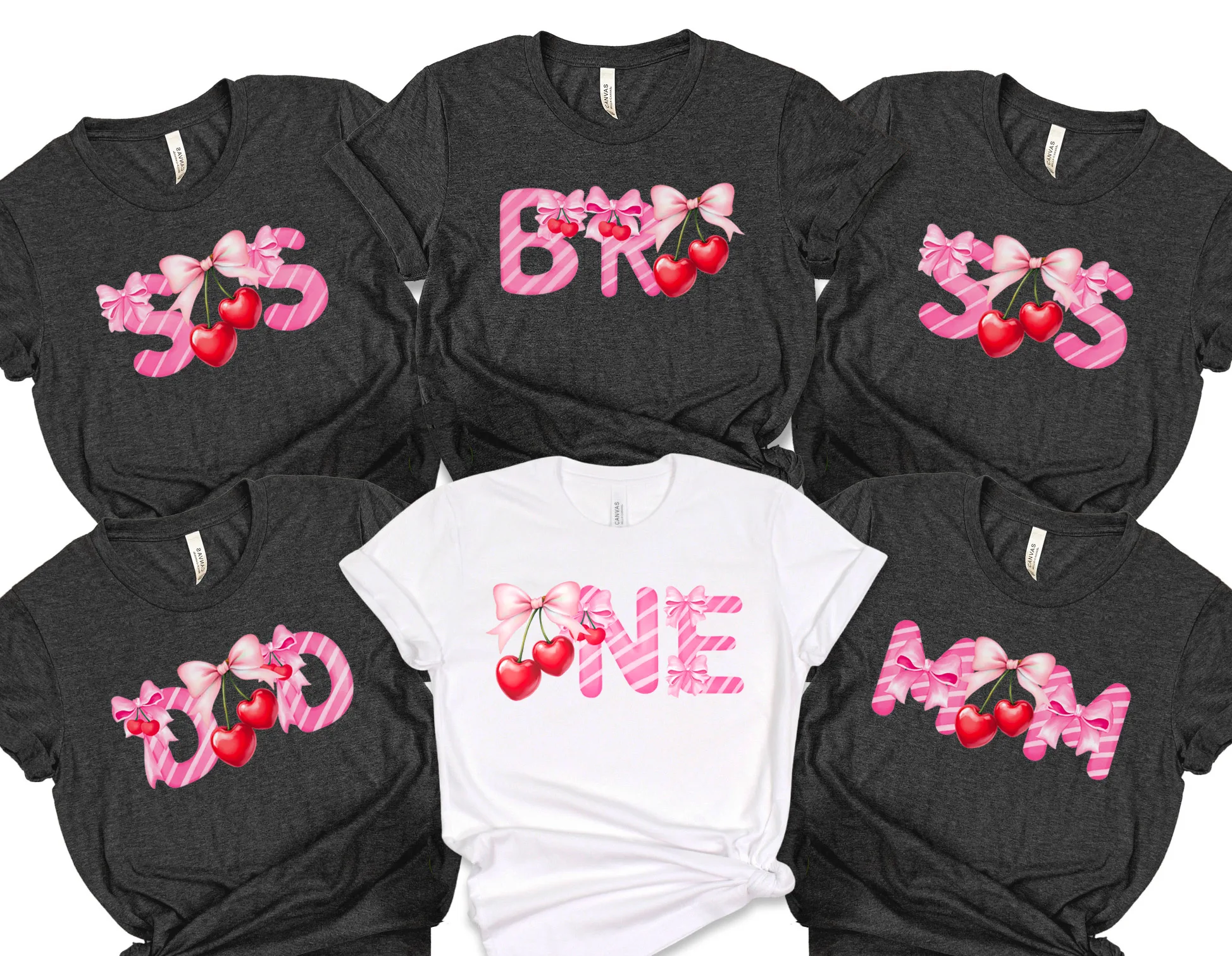 Cherry 1st Birthday, Berry Theme Family Shirt | Matching Mama Dada Tee, Baby To Adult Sizes, Custom