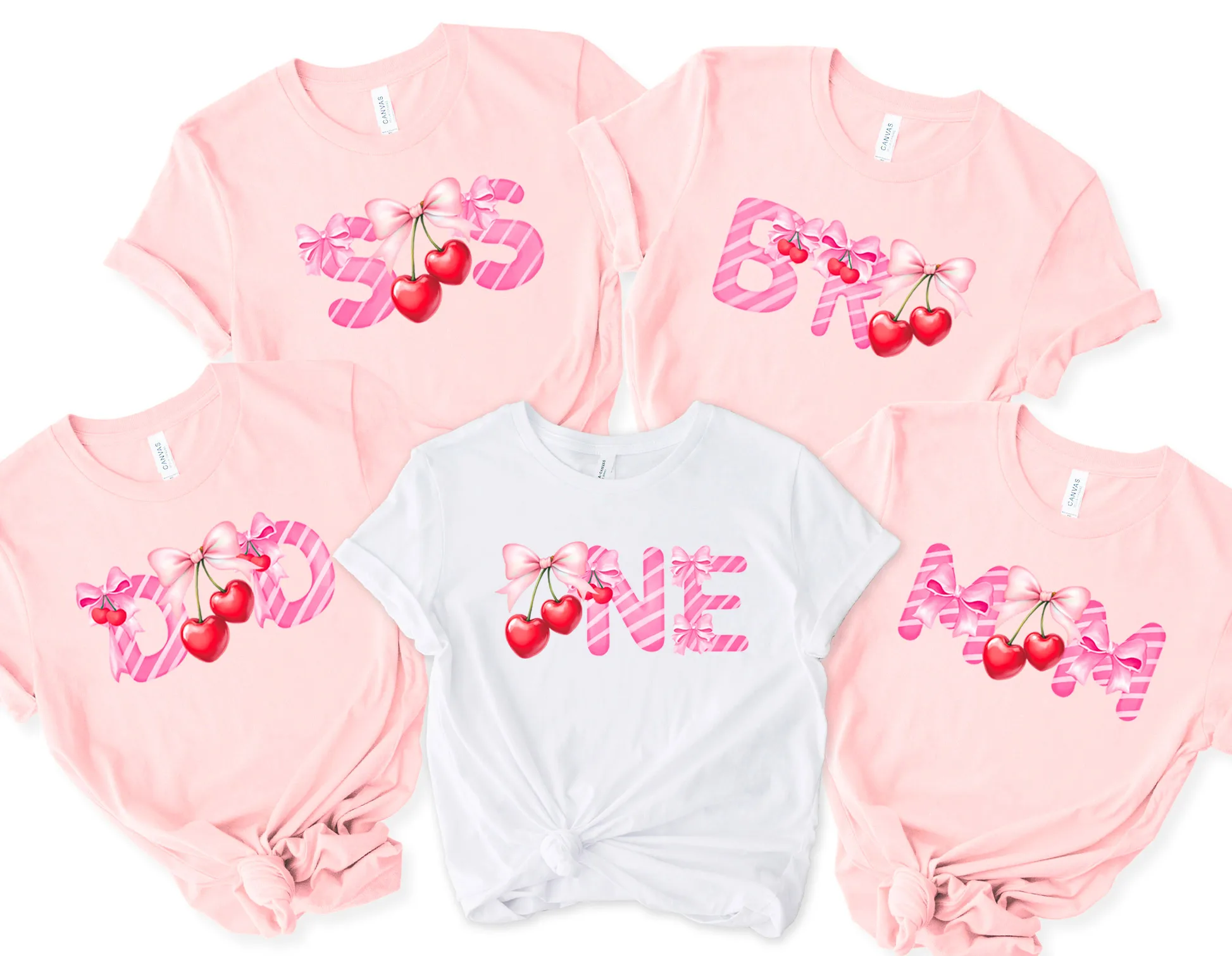Cherry 1st Birthday, Berry Theme Family Shirt | Matching Mama Dada Tee, Baby To Adult Sizes, Custom