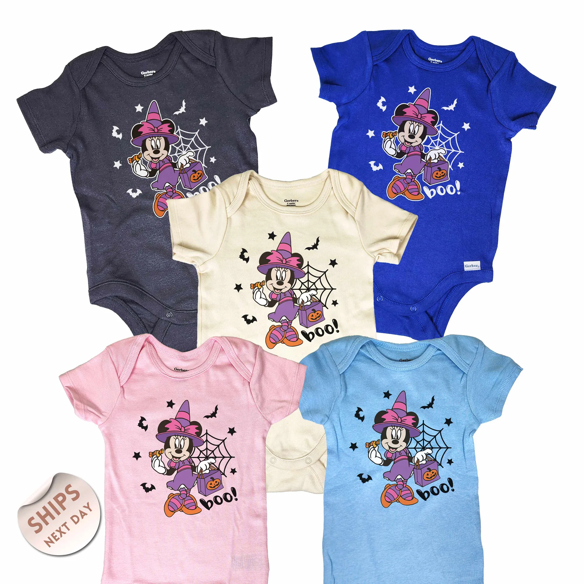 Minnie Boo Halloween Baby Romper, Minnie Spooky Bodysuit, Minnie Mouse Halloween, Disney Halloween Romper, Baby Shower Gift, 2000334